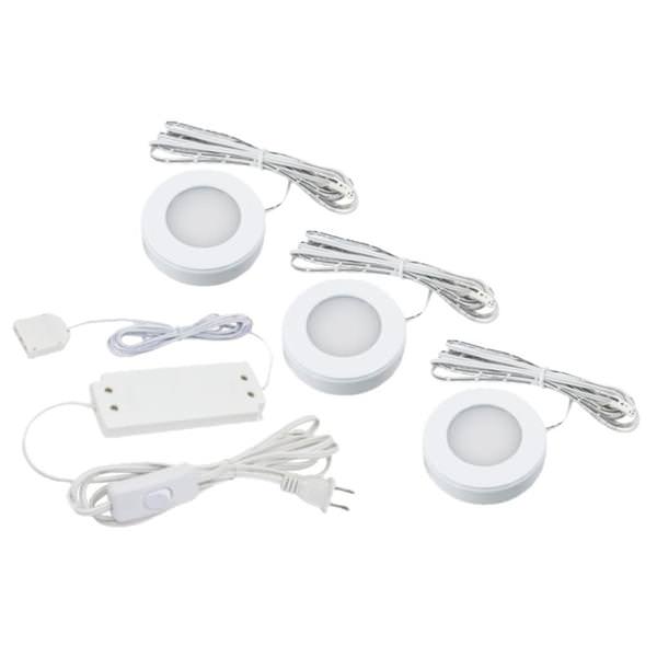 3.2 watt 12 volt White LED Puck Light (3 Pack)